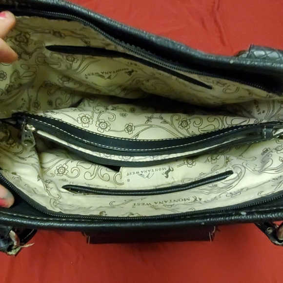 MW Black Beauty Turquoise Conch Western Purse - Picture 5 of 8